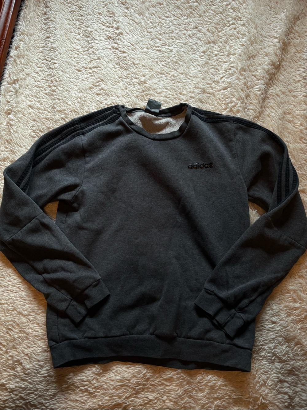 adidas Women's Black Crewneck Sweatshirt with Subtle Logo